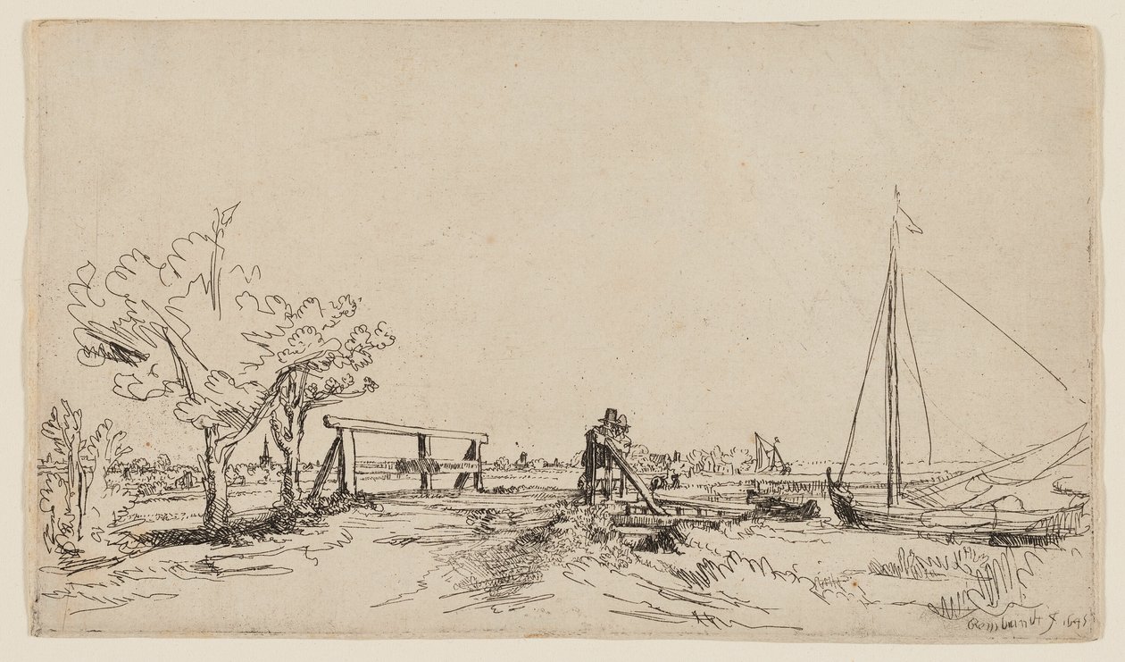Broen ved Klein Kostverloren på Amstel av Rembrandt van Rijn