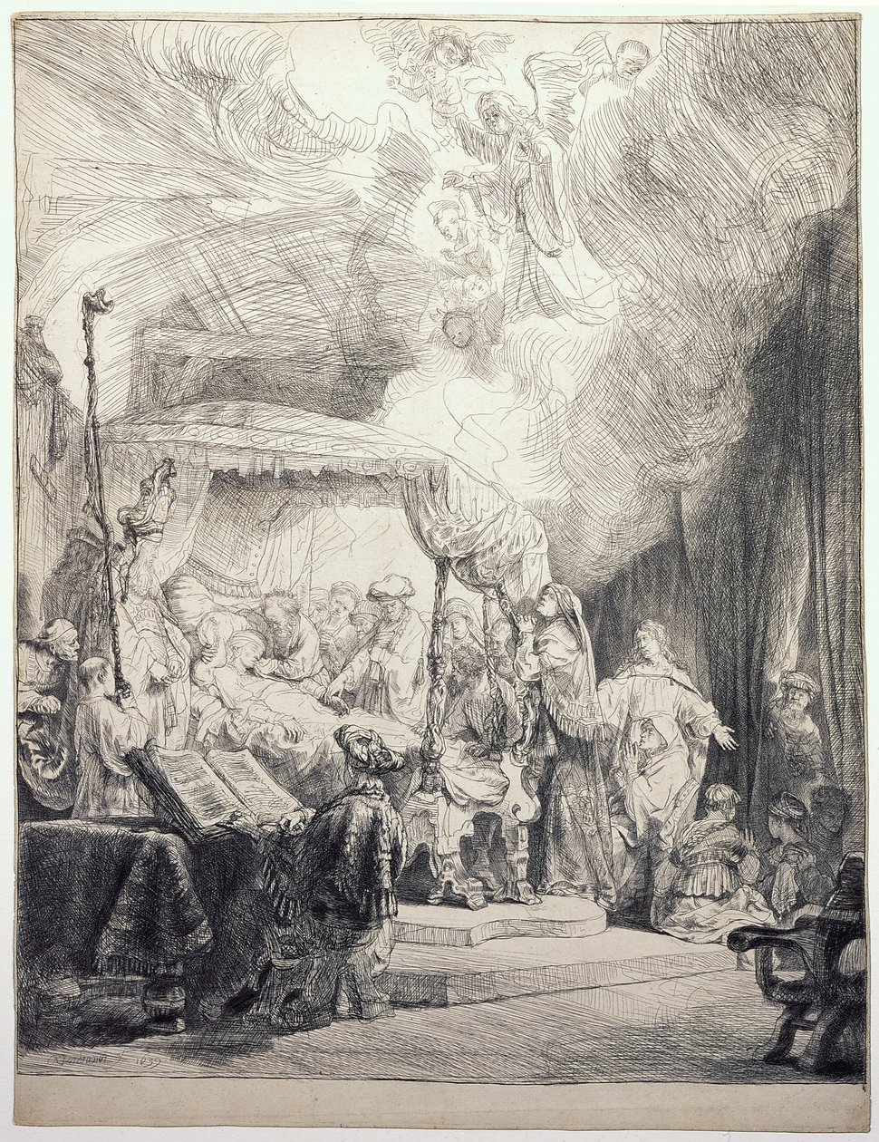 Jomfru Marias død av Rembrandt van Rijn