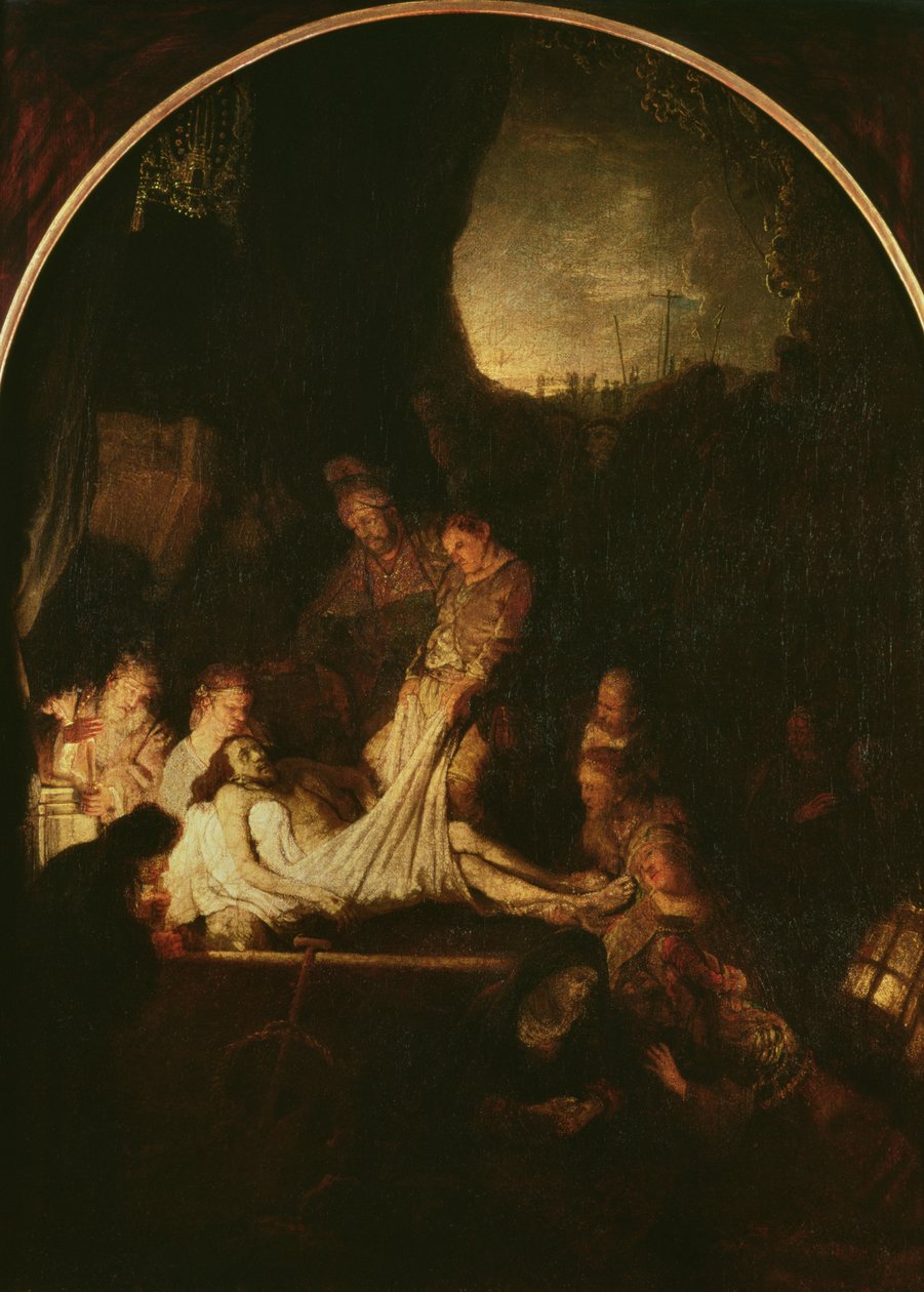 Gravleggingen, ca. 1639 av Rembrandt van Rijn