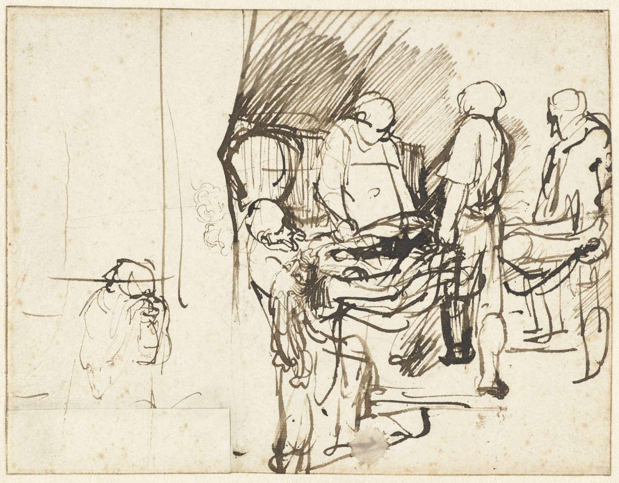 «Begravelsen», over en skisse av en bøddel av Rembrandt van Rijn
