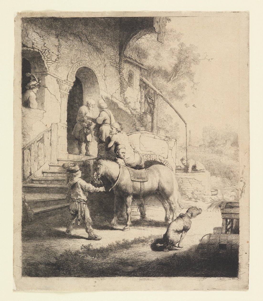 Den barmhjertige samaritan av Rembrandt van Rijn