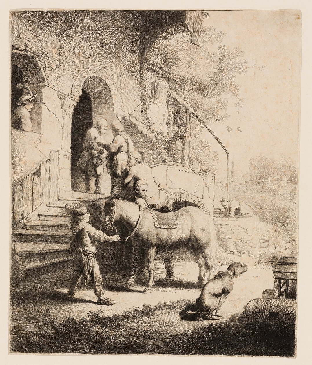 Den barmhjertige samaritan av Rembrandt van Rijn