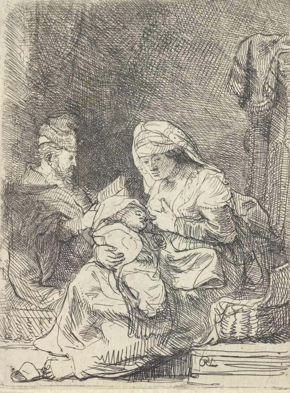 Den hellige familie, ca. 1632. av Rembrandt van Rijn