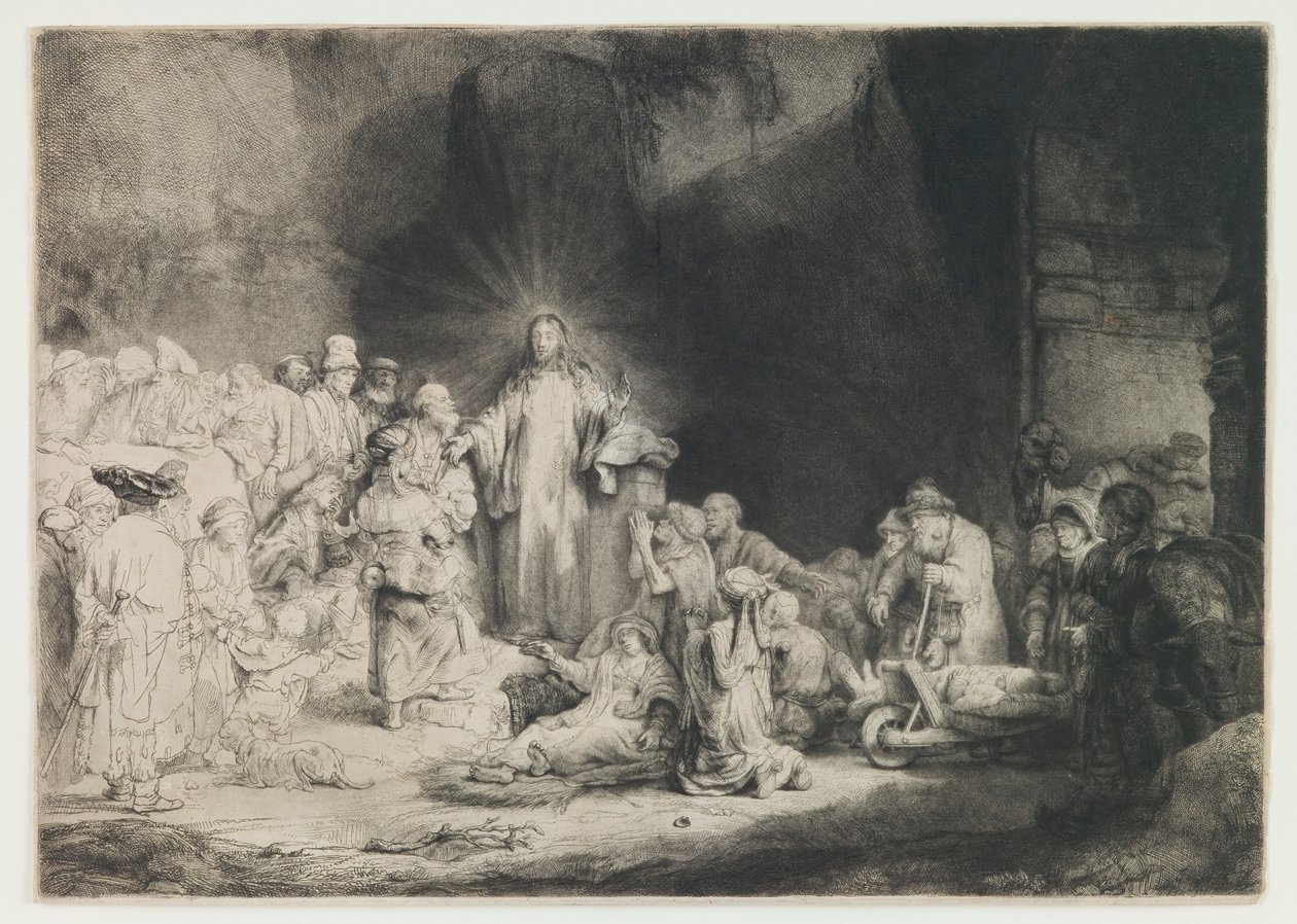 The Hundred Guilder Print av Rembrandt van Rijn