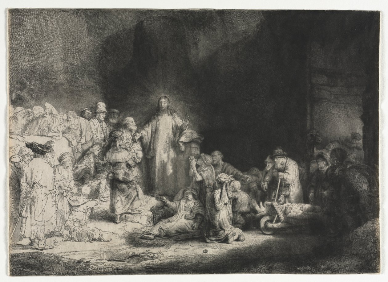 The Hundred Guilder Print, ca. 1649. av Rembrandt van Rijn