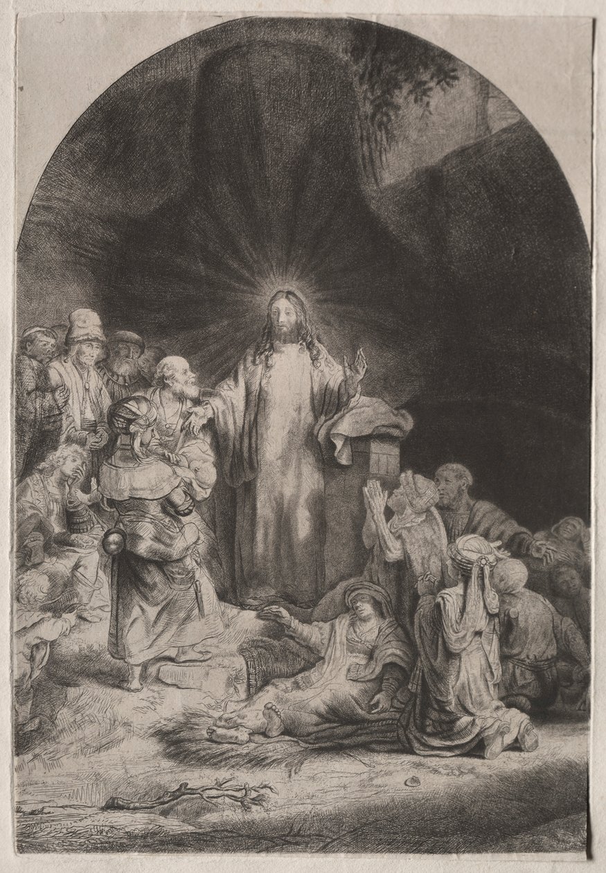 The Hundred Guilder Print, ca. 1649. av Rembrandt van Rijn