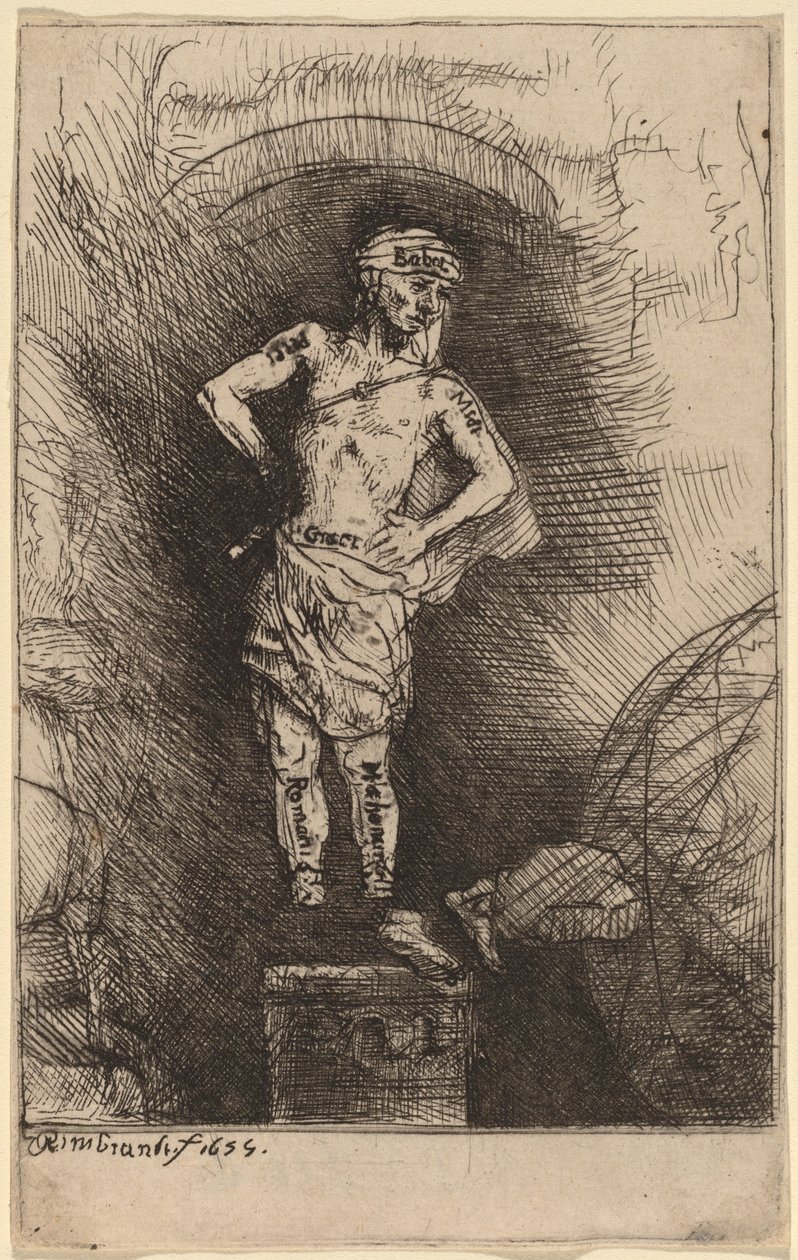 Bildet sett av Nebukadnesar av Rembrandt van Rijn