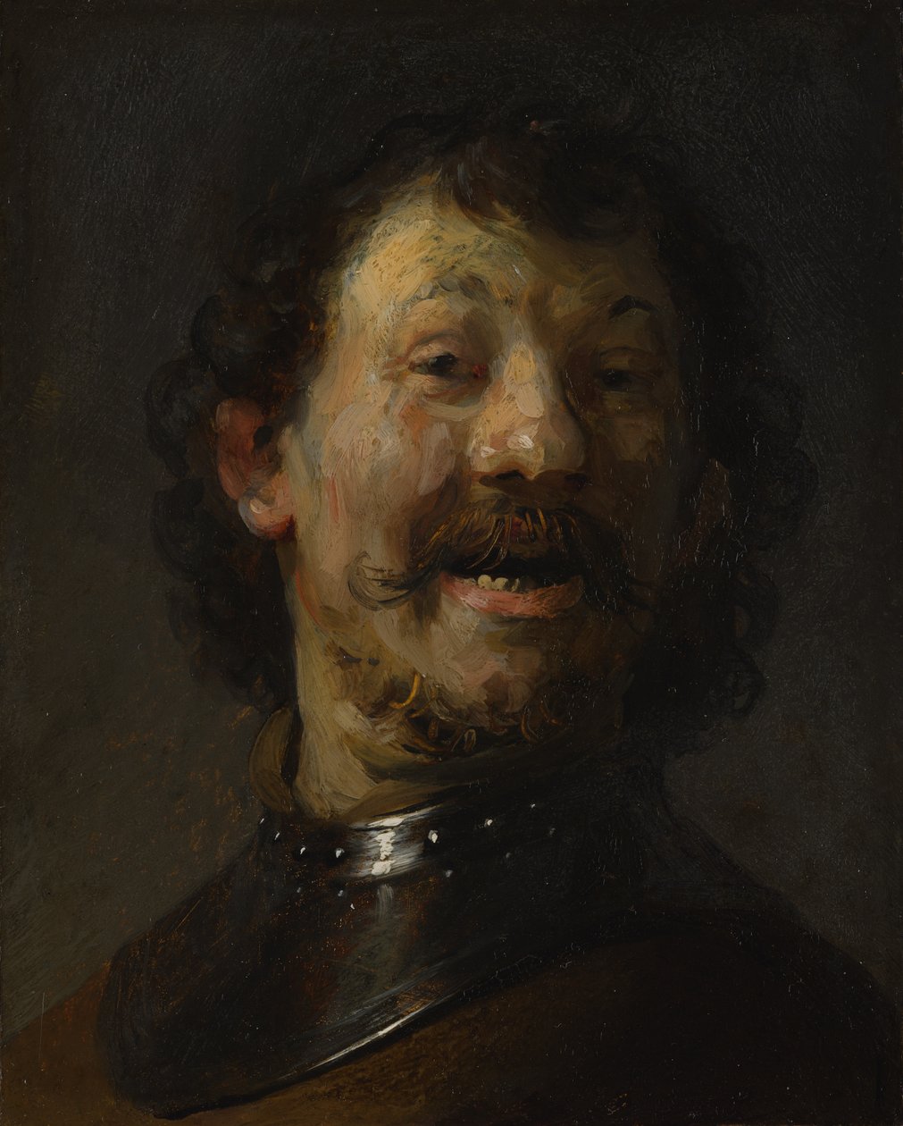 The Laughing Man, ca. 1629-1630 (olje på kobber på panel) av Rembrandt van Rijn