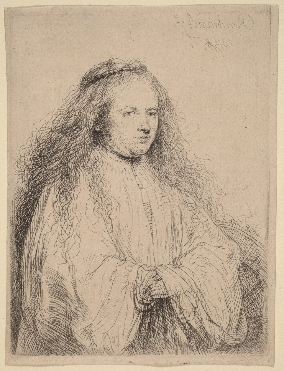 Den lille jødiske bruden (Saskia som den hellige Katarina) av Rembrandt van Rijn