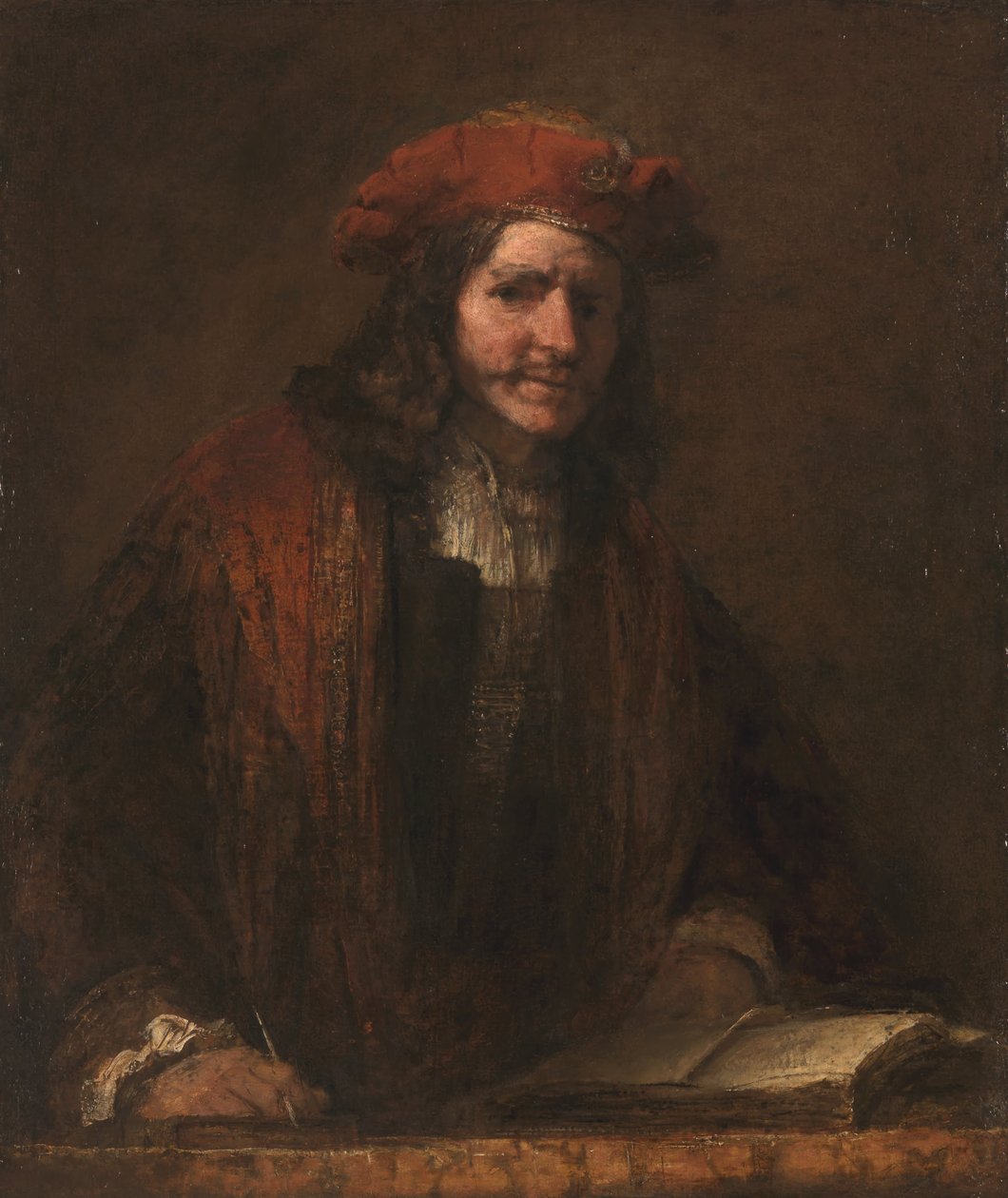 Mannen med den røde hetten, ca. 1660 av Rembrandt van Rijn