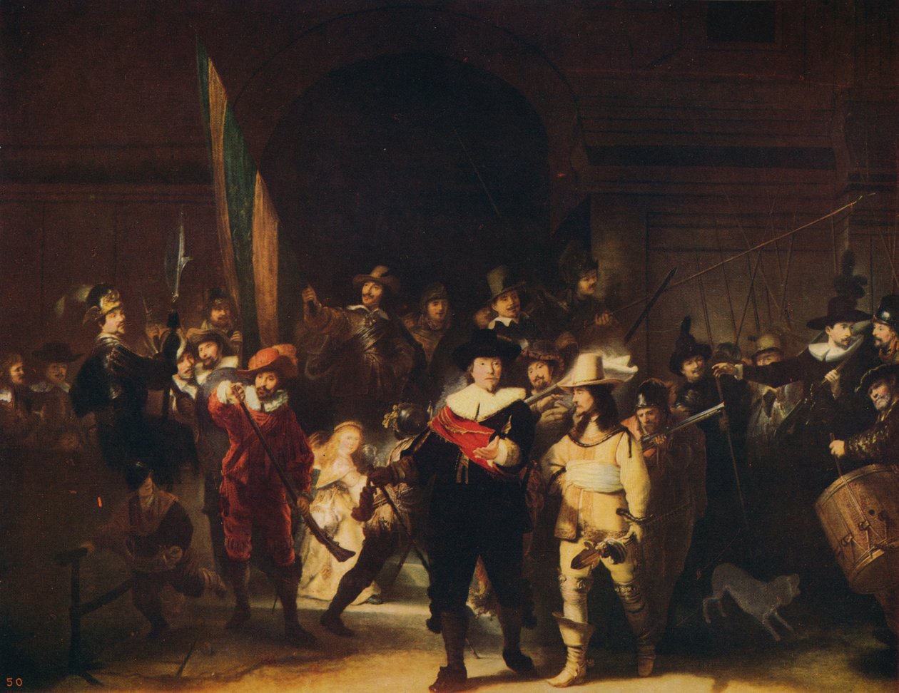 Nattevakten, 1642, c1915 av Rembrandt van Rijn