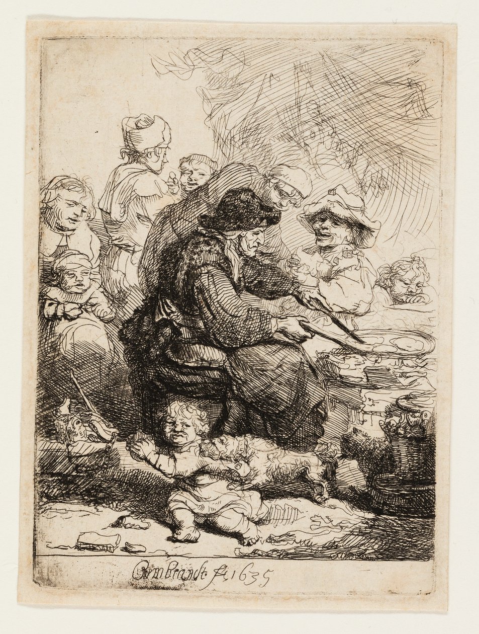 Pannekakekvinnen av Rembrandt van Rijn