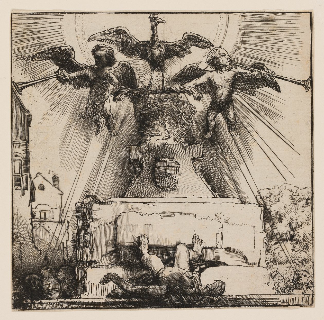 Føniks eller statuen styrtet av Rembrandt van Rijn