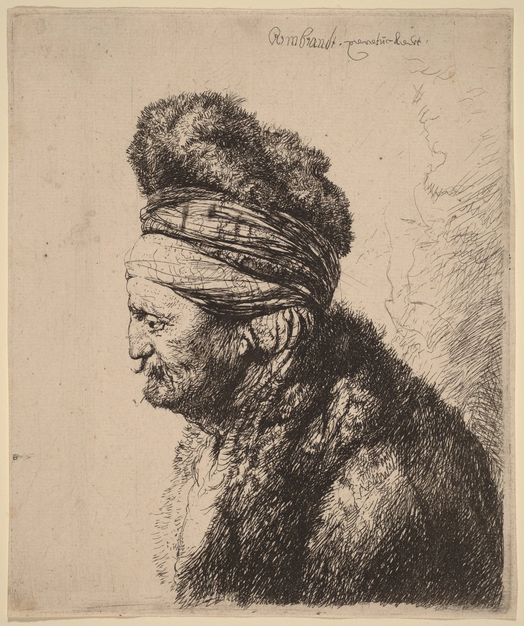 Det andre orientalske hodet av Rembrandt van Rijn