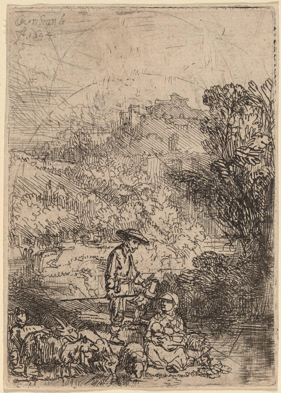 Hyrden og hans familie av Rembrandt van Rijn