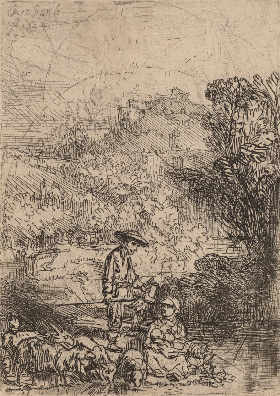 Hyrden og hans familie, 1644. av Rembrandt van Rijn