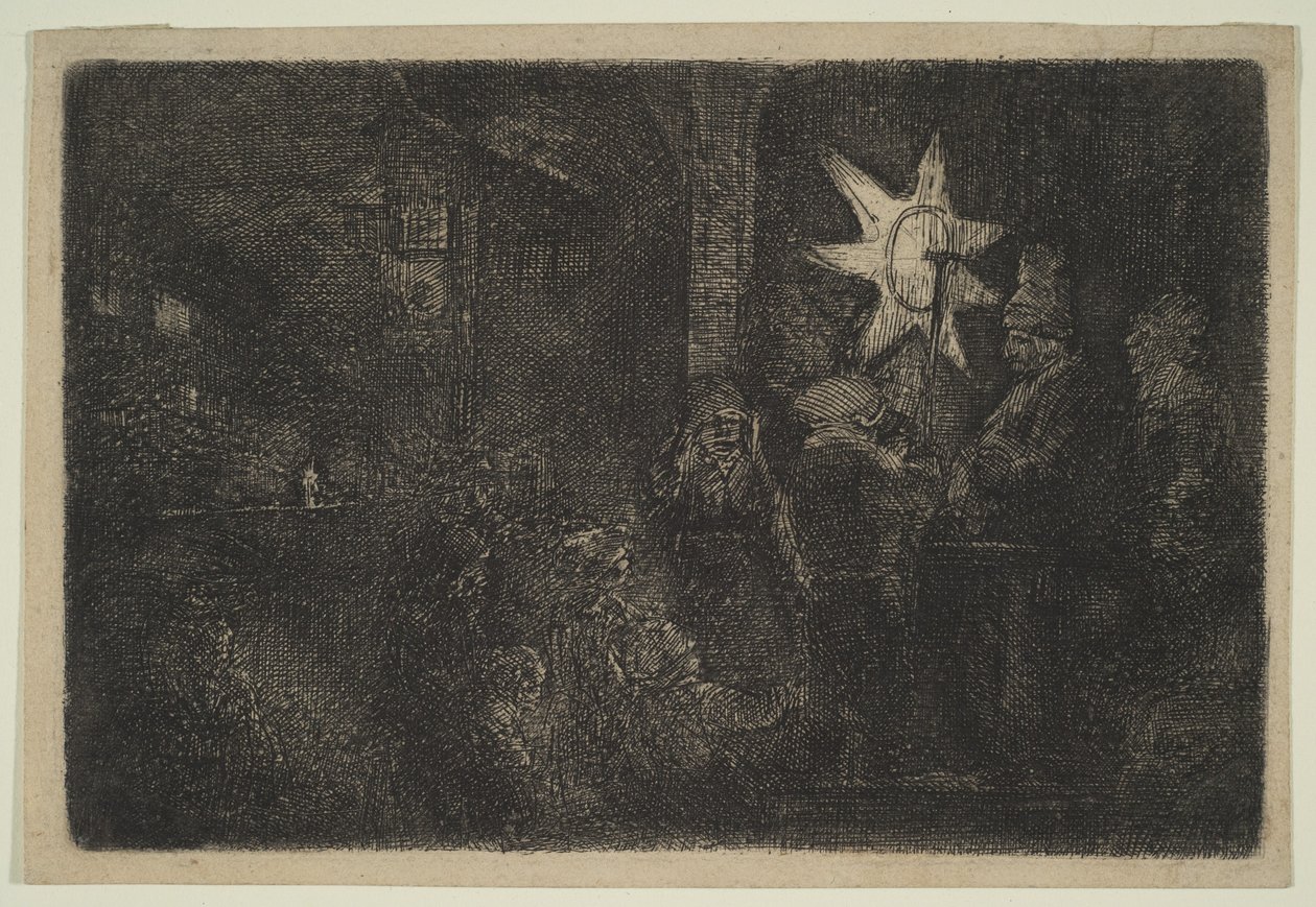 The Star of Kings: A Night Piece, ca. 1651. av Rembrandt van Rijn