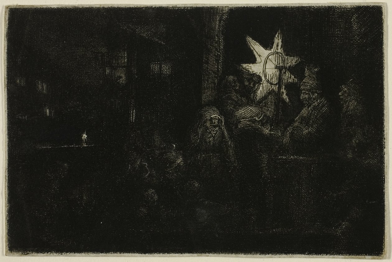 The Star of the Kings: A Night Piece av Rembrandt van Rijn