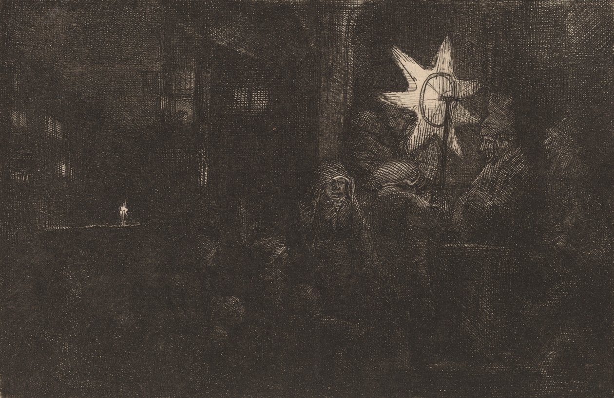 The Star of the Kings: a Night Piece, ca. 1651. av Rembrandt van Rijn