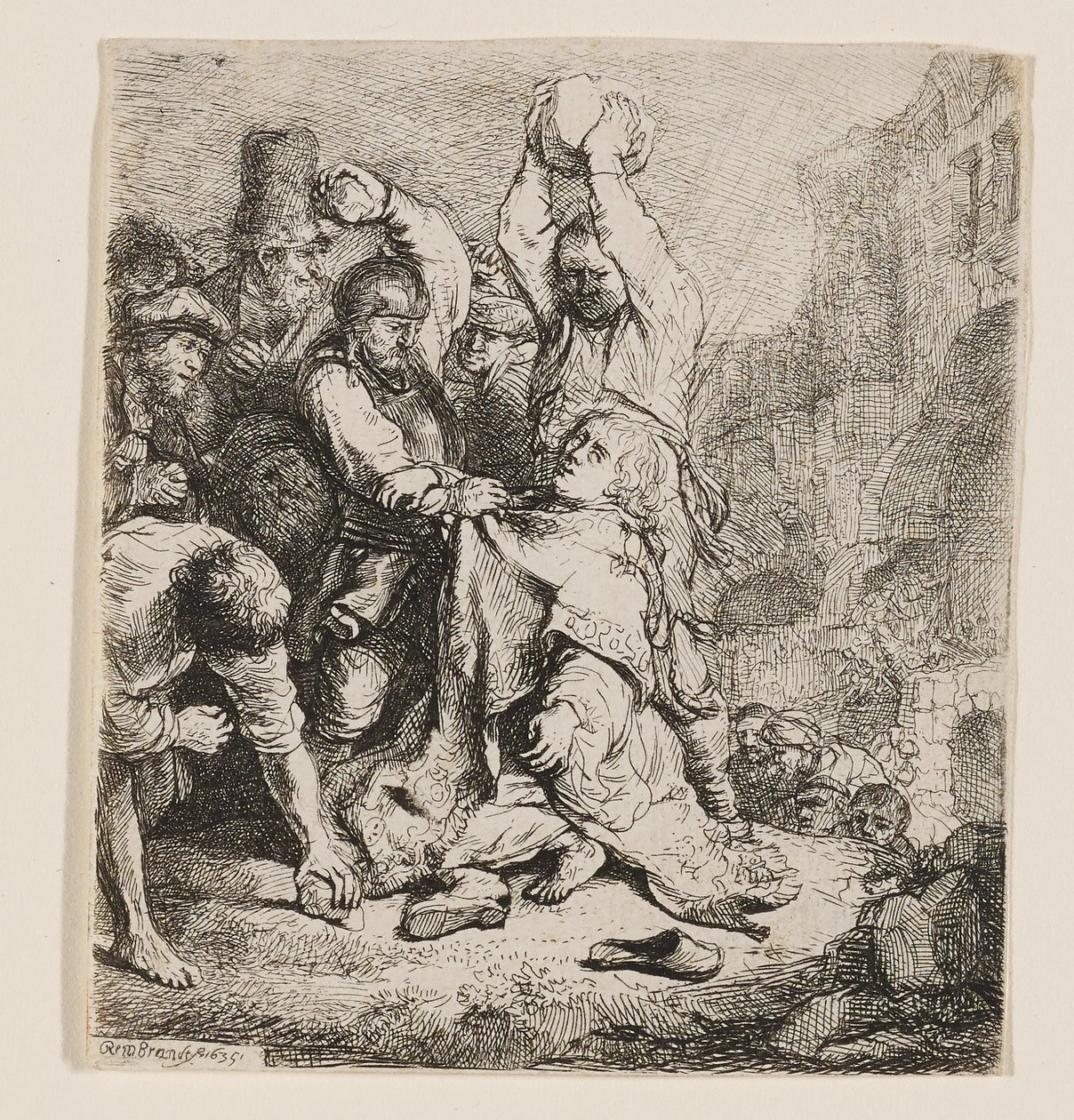 Steiningen av den hellige Stefanus av Rembrandt van Rijn
