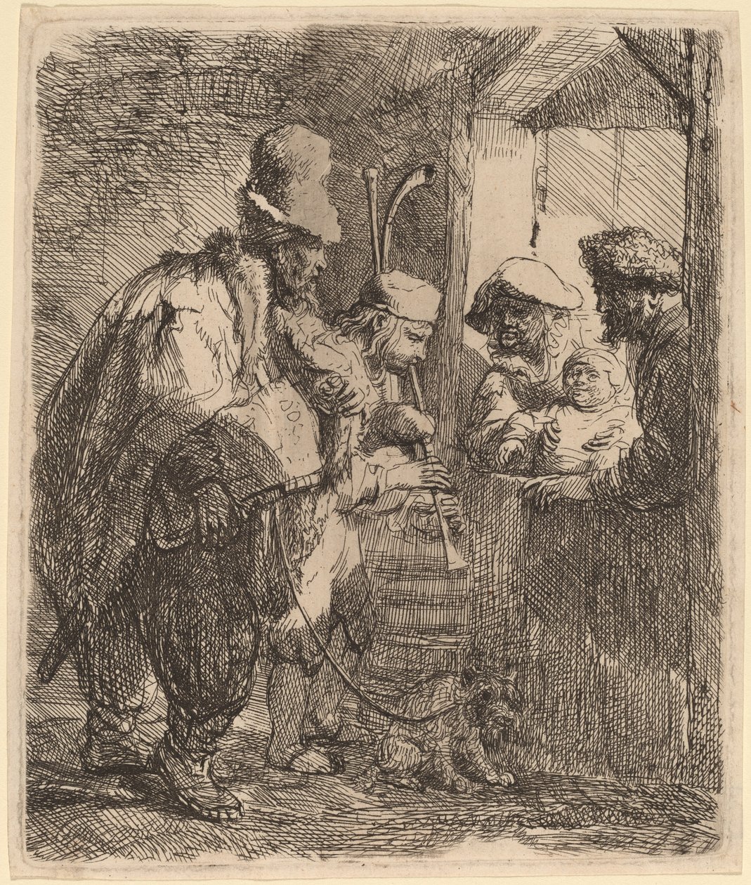 De vandrende musikerne av Rembrandt van Rijn