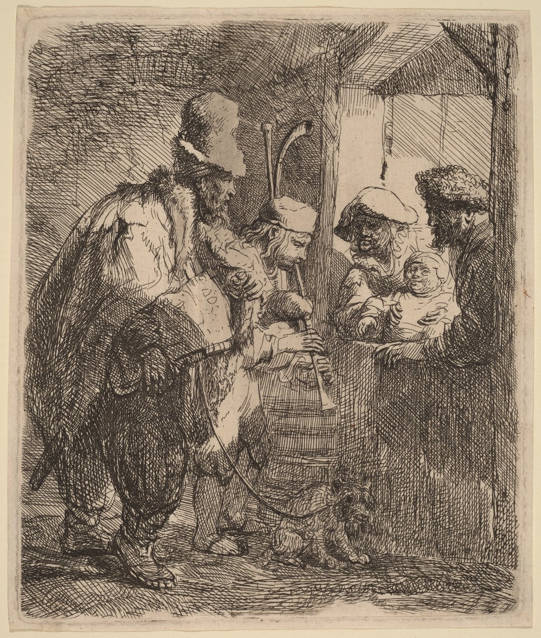 De omvandrende musikerne av Rembrandt van Rijn