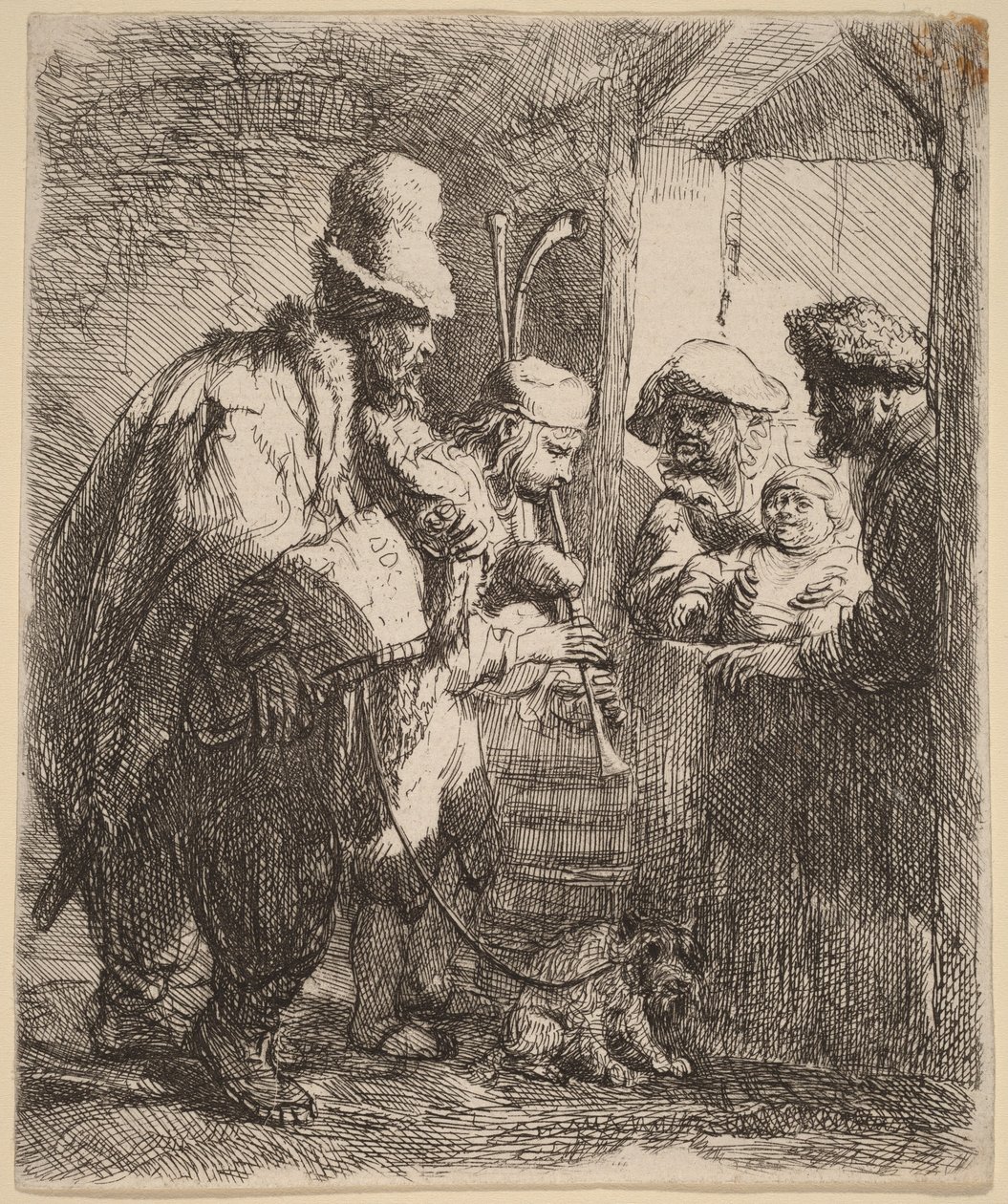 De omvandrende musikerne av Rembrandt van Rijn