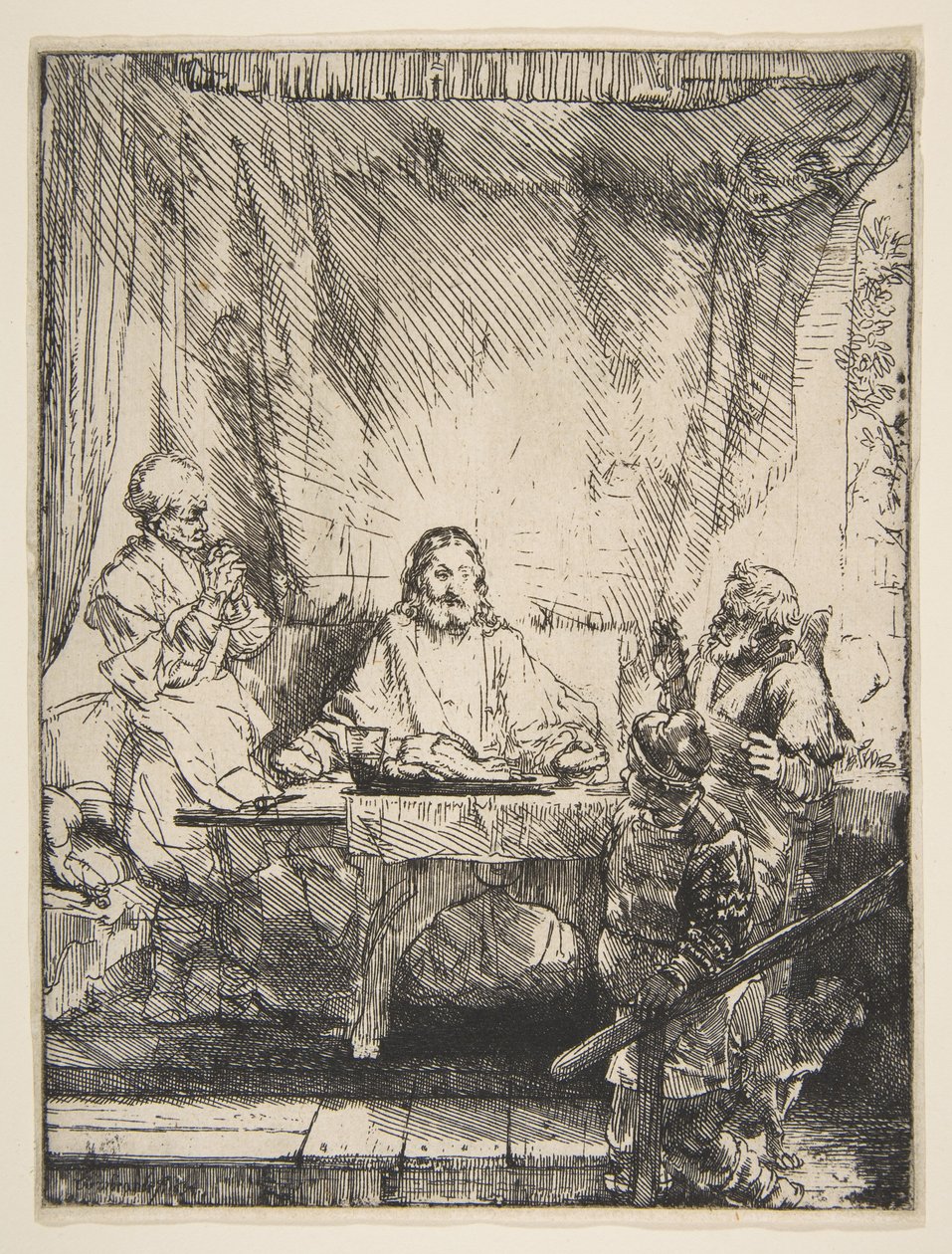 Nattverden i Emmaus, 1654. av Rembrandt van Rijn