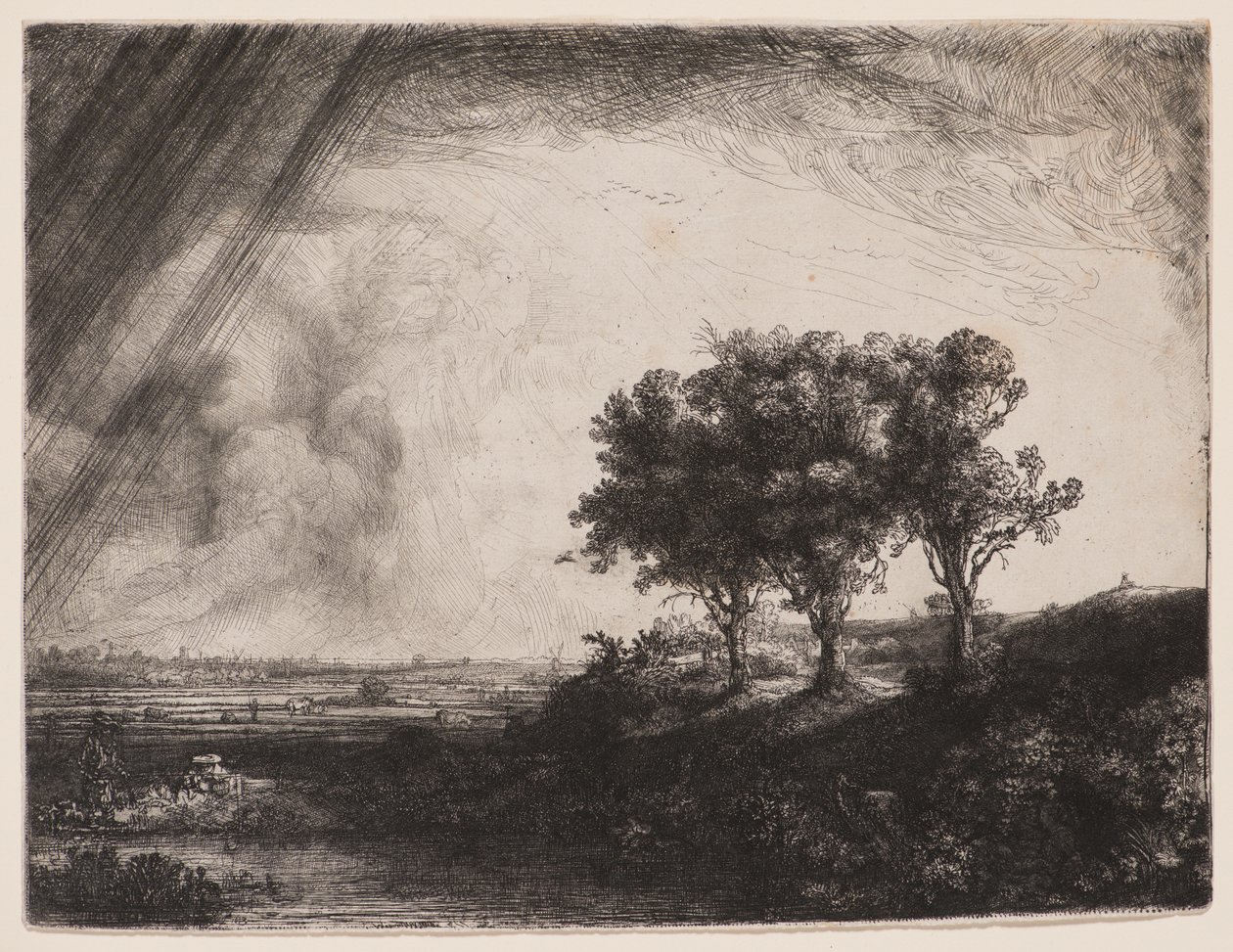 De tre trærne av Rembrandt van Rijn