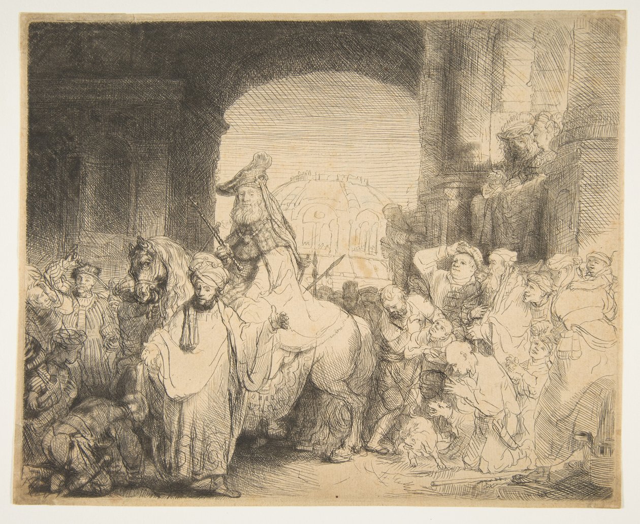Mordekais triumf, ca. 1641. av Rembrandt van Rijn