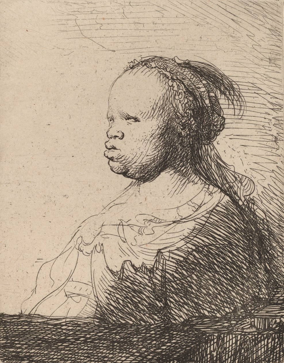 Den hvite svarte, ca. 1630. av Rembrandt van Rijn