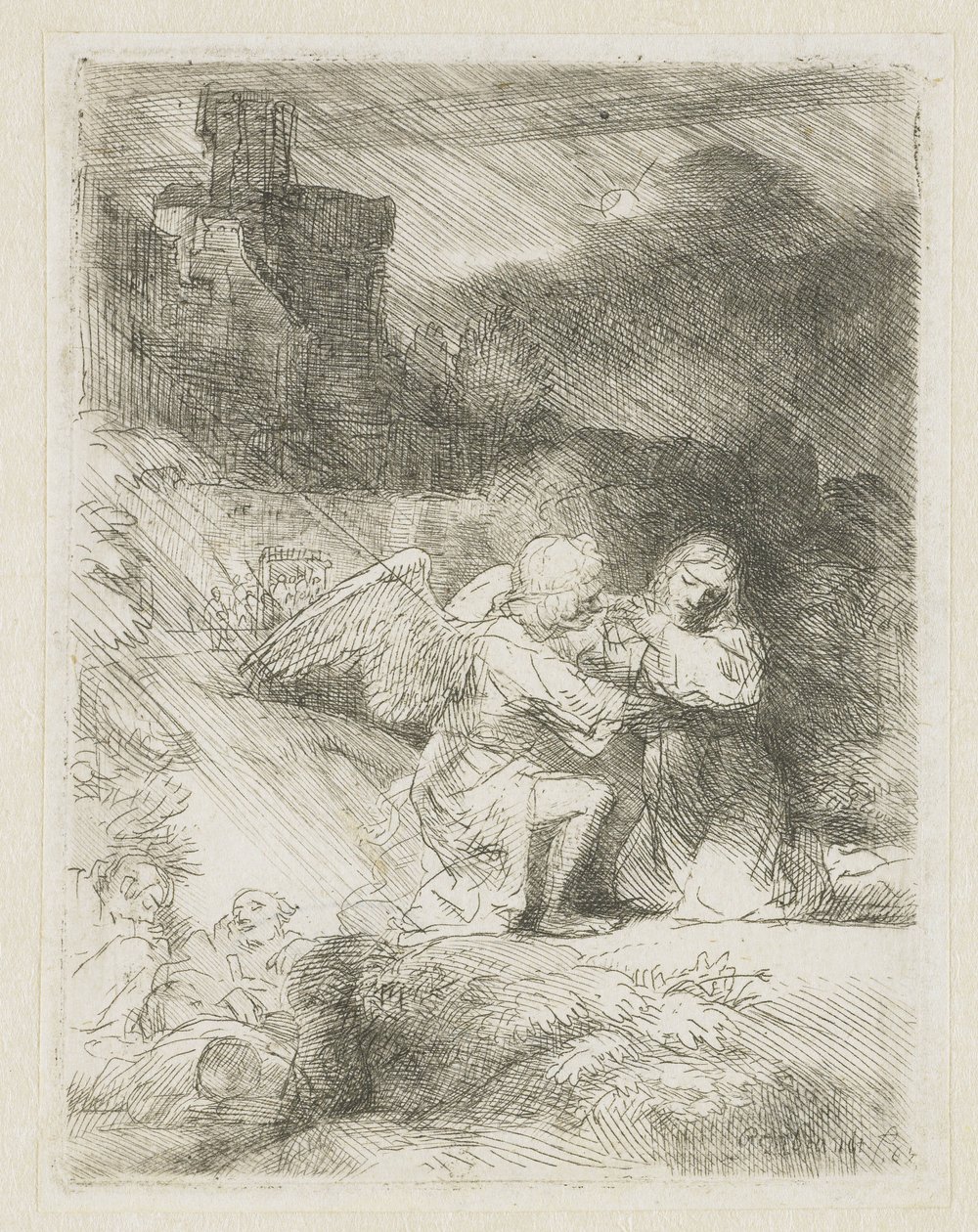 Kvalen i hagen av Rembrandt van Rijn