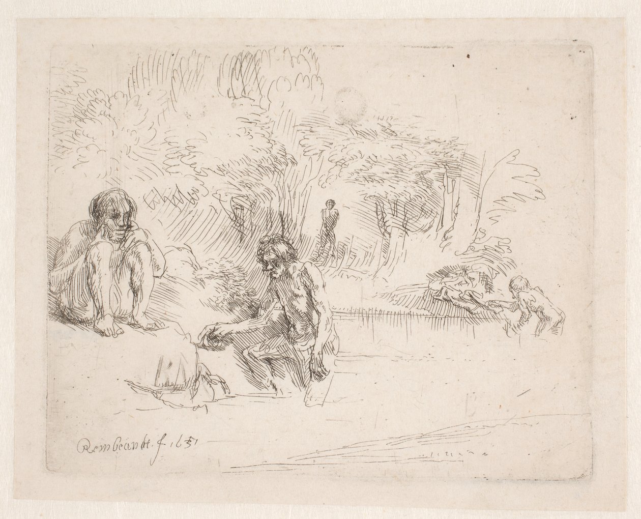 Badegjestene av Rembrandt van Rijn