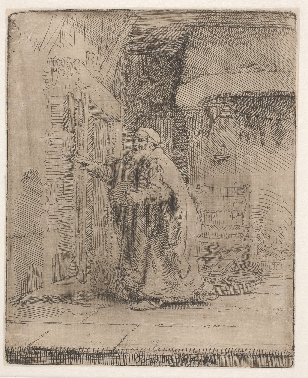 Tobits blindhet: det større bildet av Rembrandt van Rijn