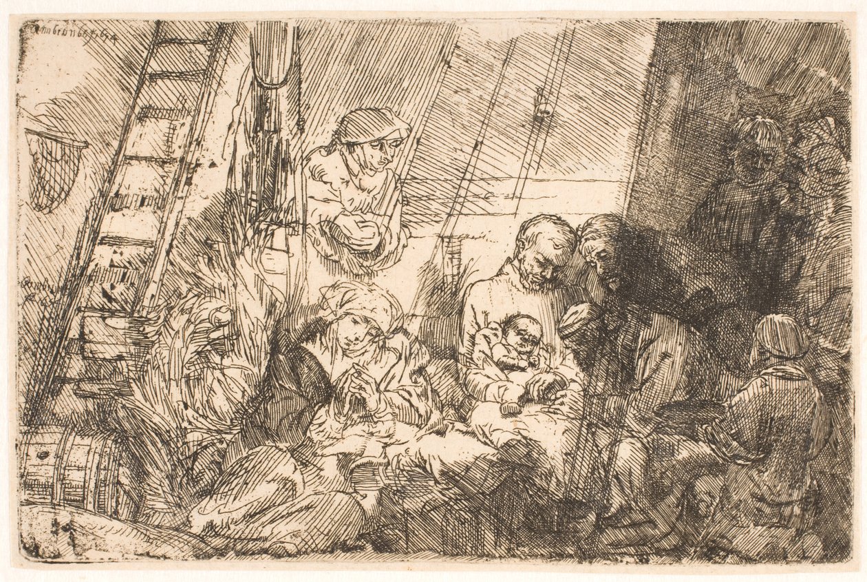 Omskjæringen (i stallen) av Rembrandt van Rijn