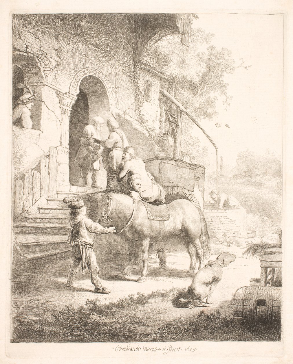 Den barmhjertige samaritan av Rembrandt van Rijn
