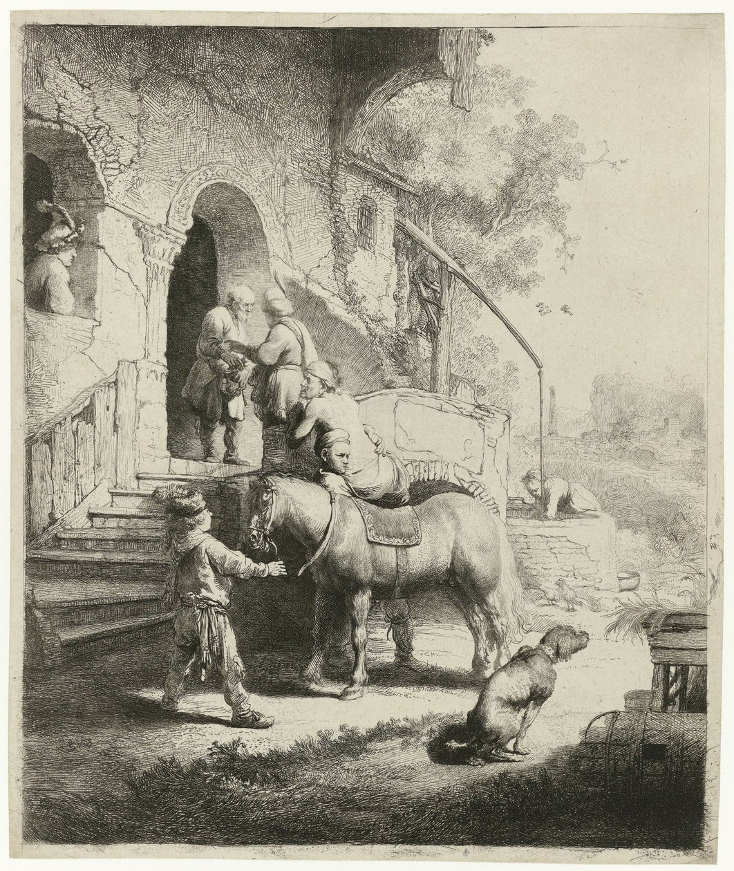 Den barmhjertige samaritan av Rembrandt van Rijn