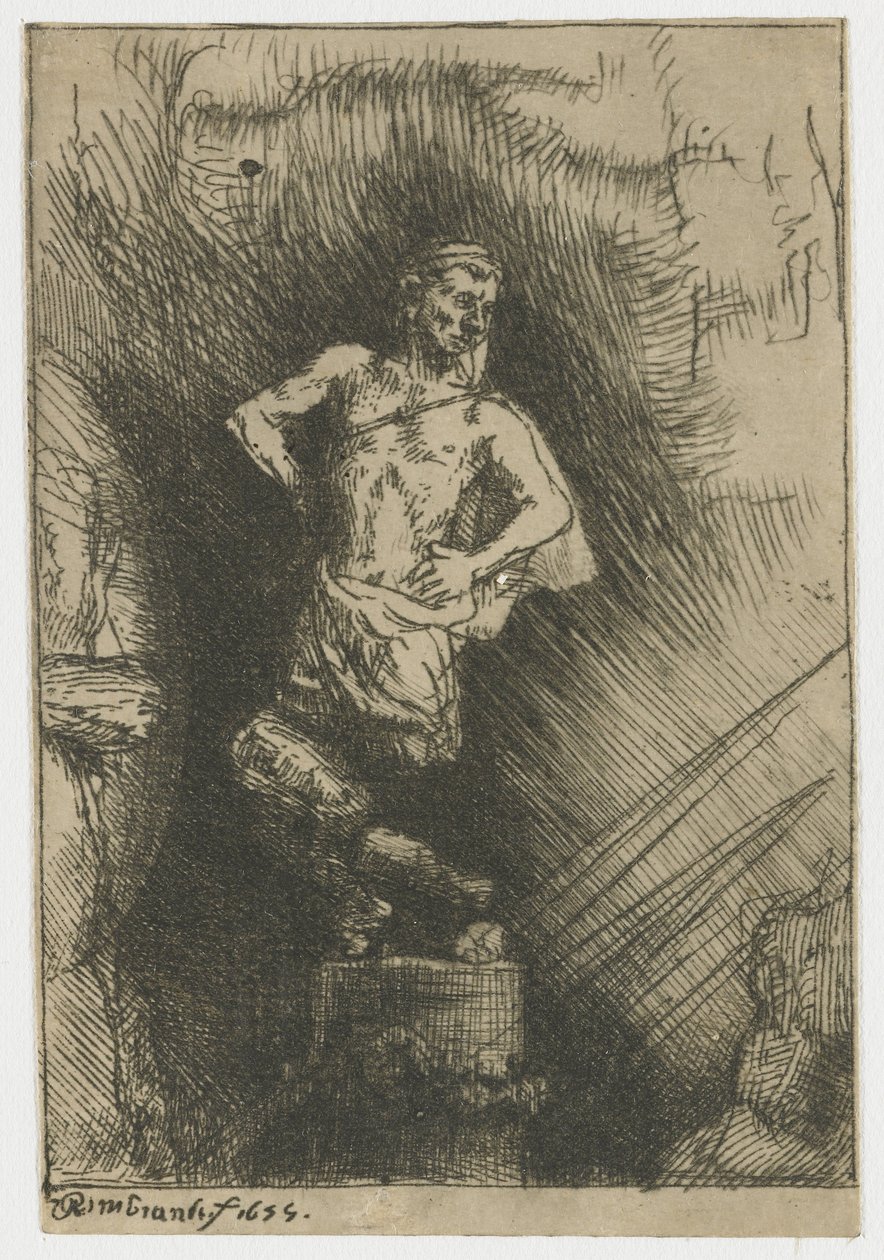 Bildet sett av Nebukadnesar av Rembrandt van Rijn