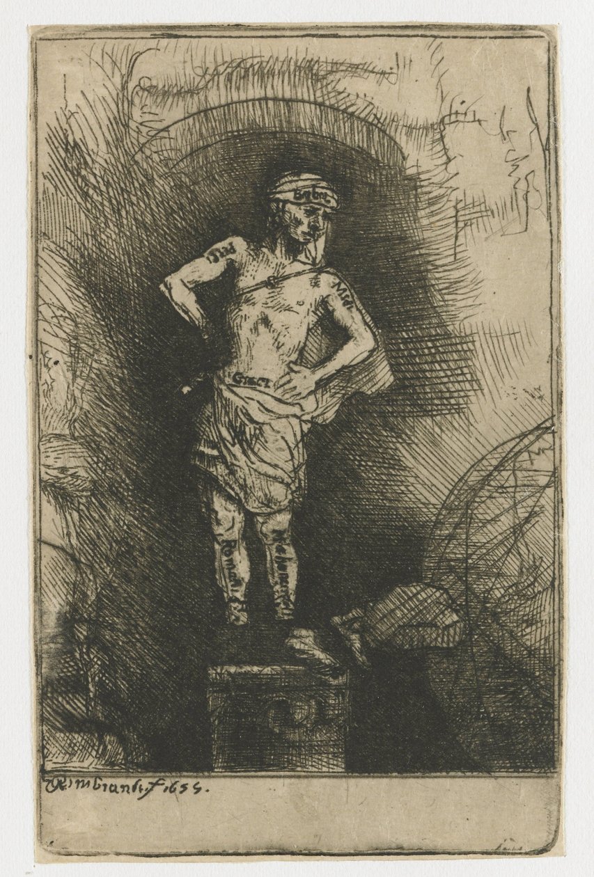 Bildet sett av Nebukadnesar av Rembrandt van Rijn
