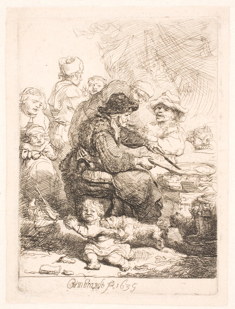 Pannekakekvinnen av Rembrandt van Rijn