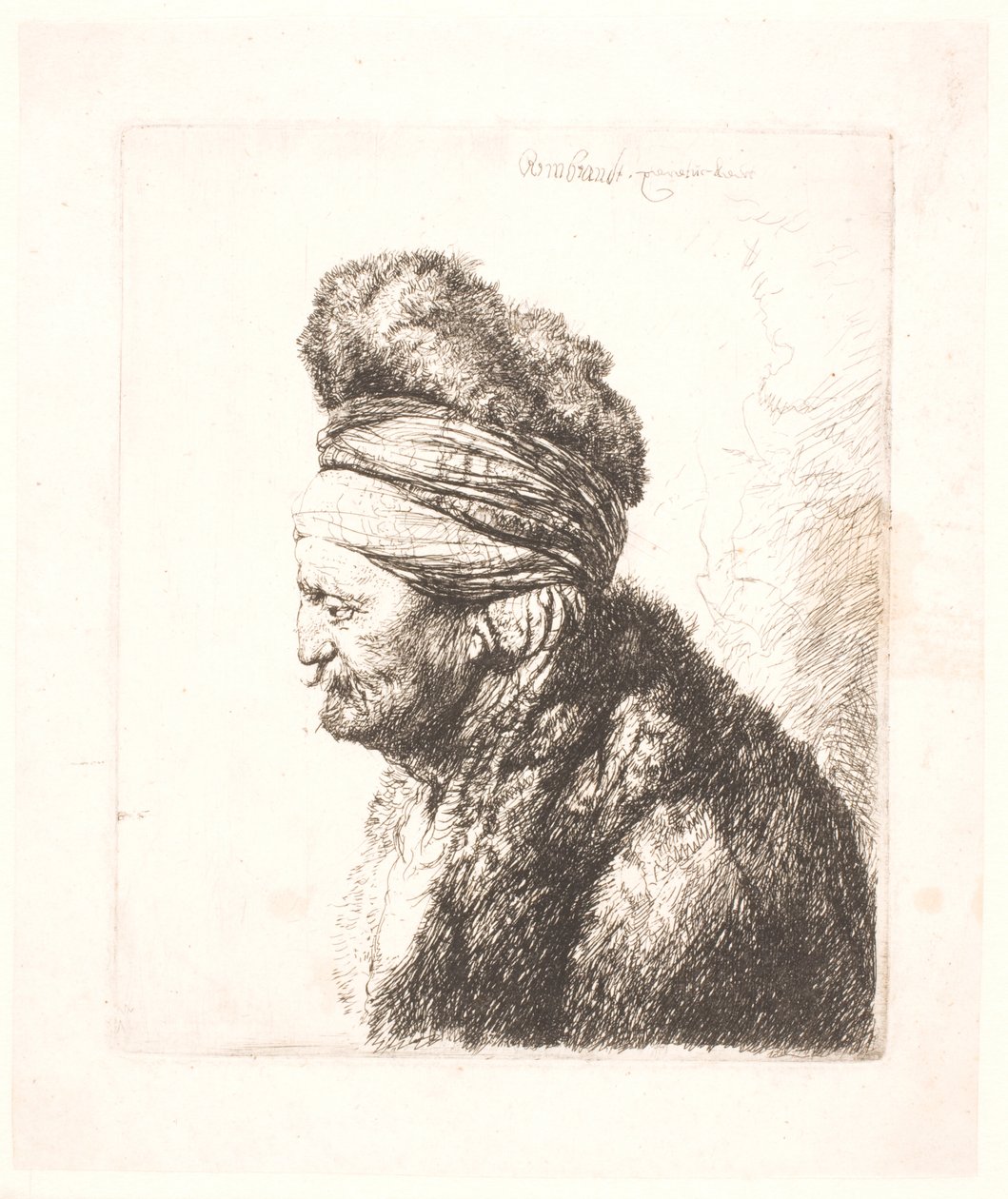 Det andre orientalske hodet (Rembrandts far?) av Rembrandt van Rijn