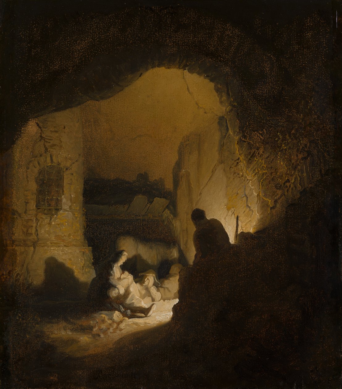 Reisende hviler av Rembrandt van Rijn