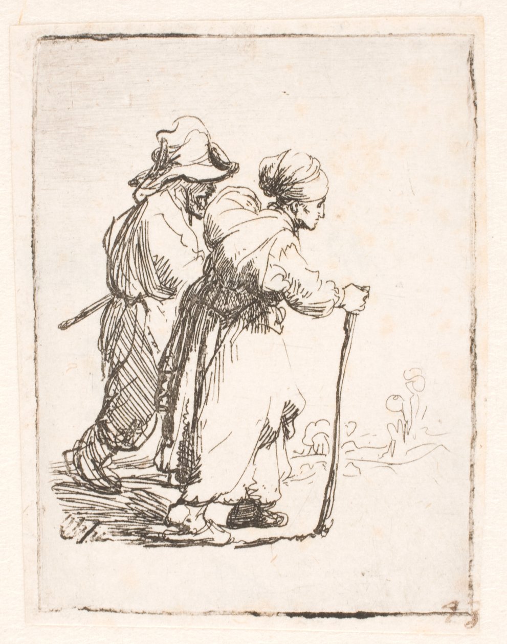 To tramper, en mann og en kvinne av Rembrandt van Rijn