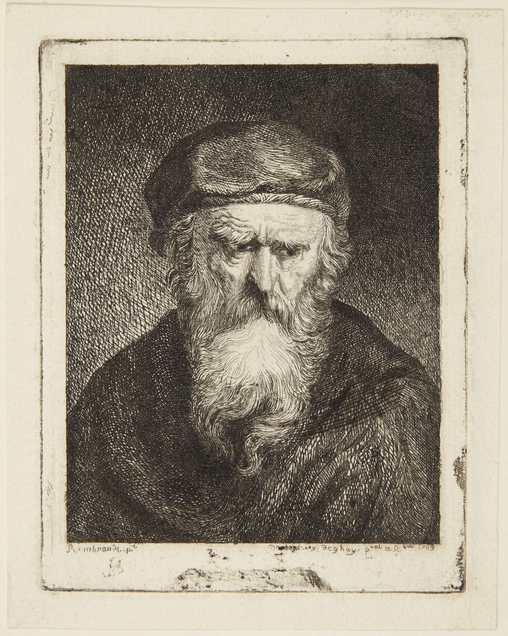 Atrabiliær gammel mann av Rembrandt van Rijn