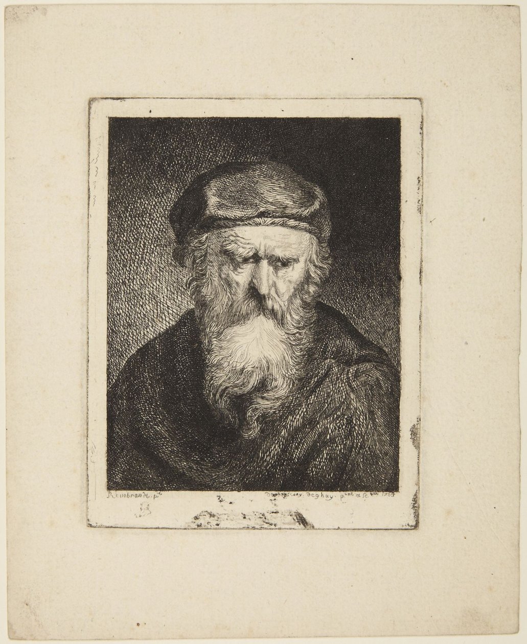 Tungsindig gammel mann av Rembrandt van Rijn