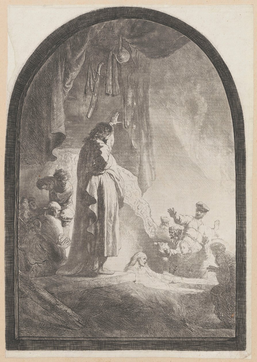 Lazarus’ oppstandelse (stor tavle) av Rembrandt van Rijn