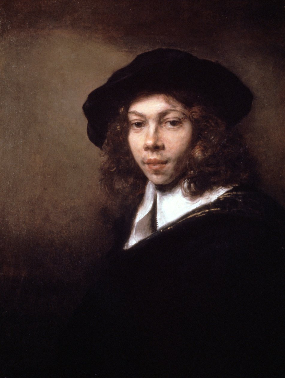 Ungdom i en svart lue, 1666 av Rembrandt van Rijn