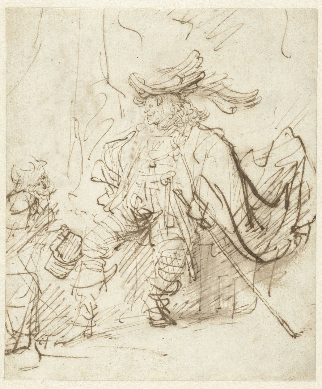Skuespiller i rollen som Capitano av Rembrandt van Rijn