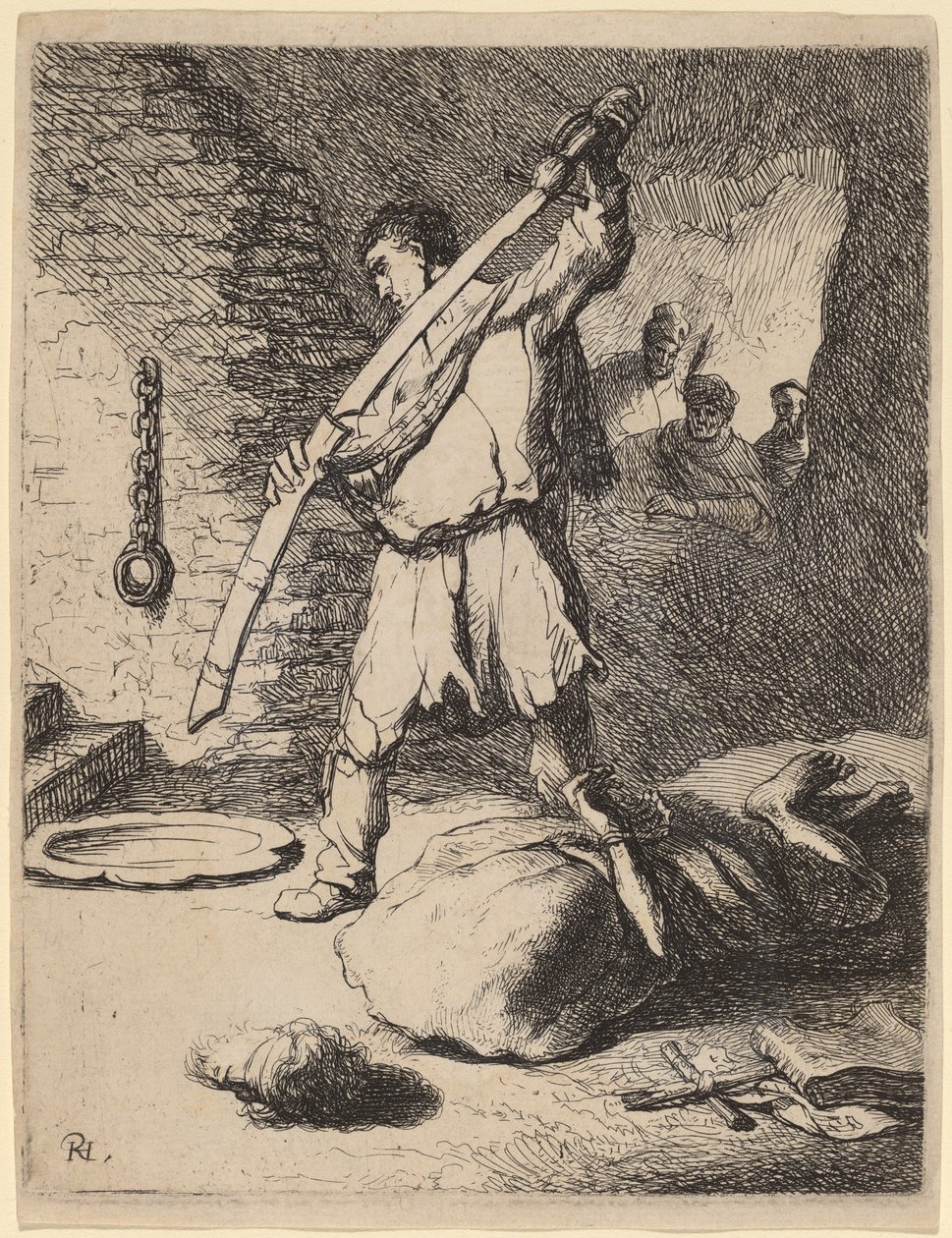 Halshugging av døperen Johannes av Rembrandt van Rijn and Studio of Rembrandt