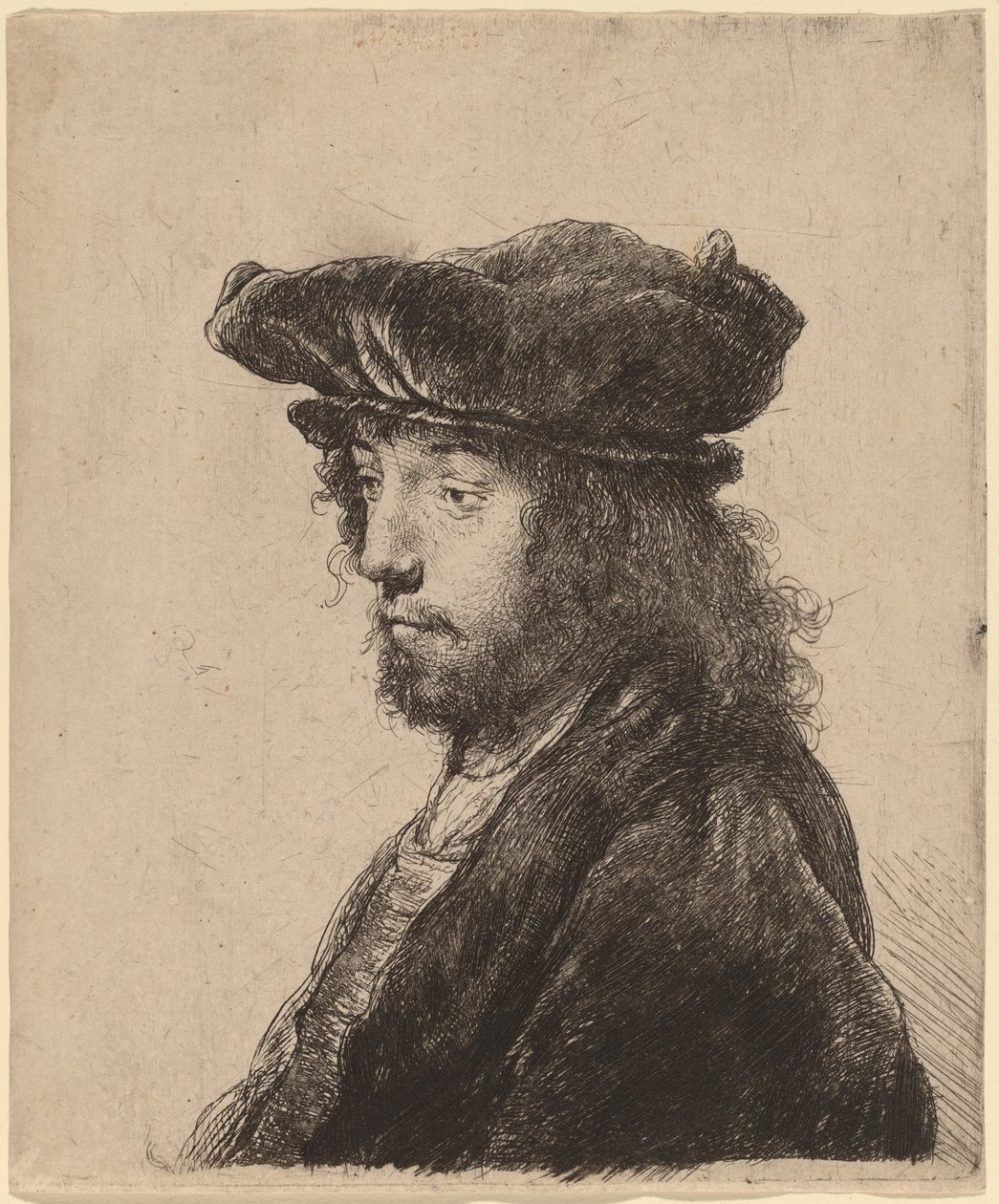 Det fjerde orientalske hodet av Rembrandt van Rijn and Studio of Rembrandt